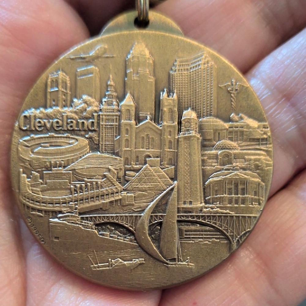 Vintage Cleveland Commemorative Gold Medal‎ Key Or Bag Charm